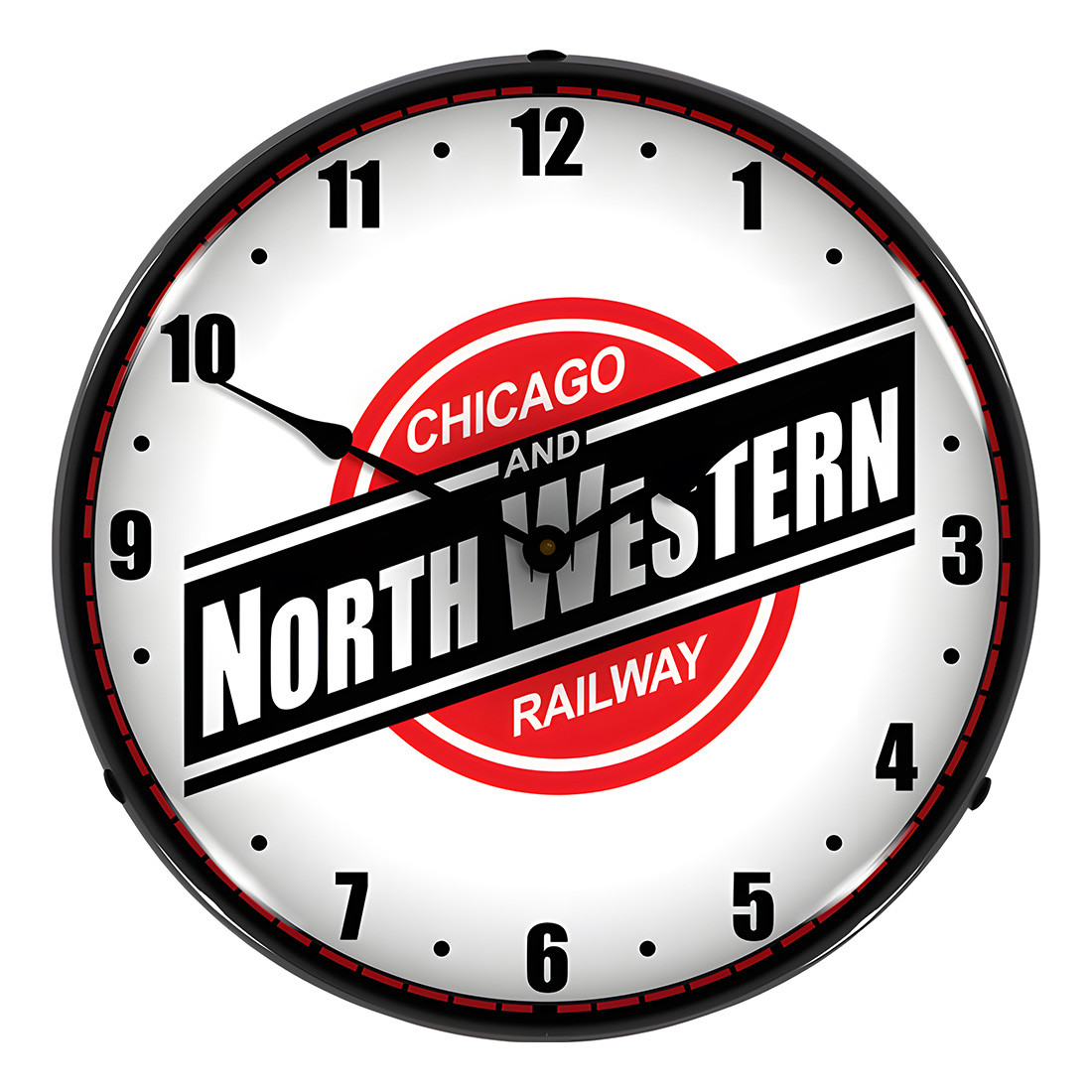 Collectable Sign and Clock North Western Railway Backlit Wall Clock - Thumbnail 4