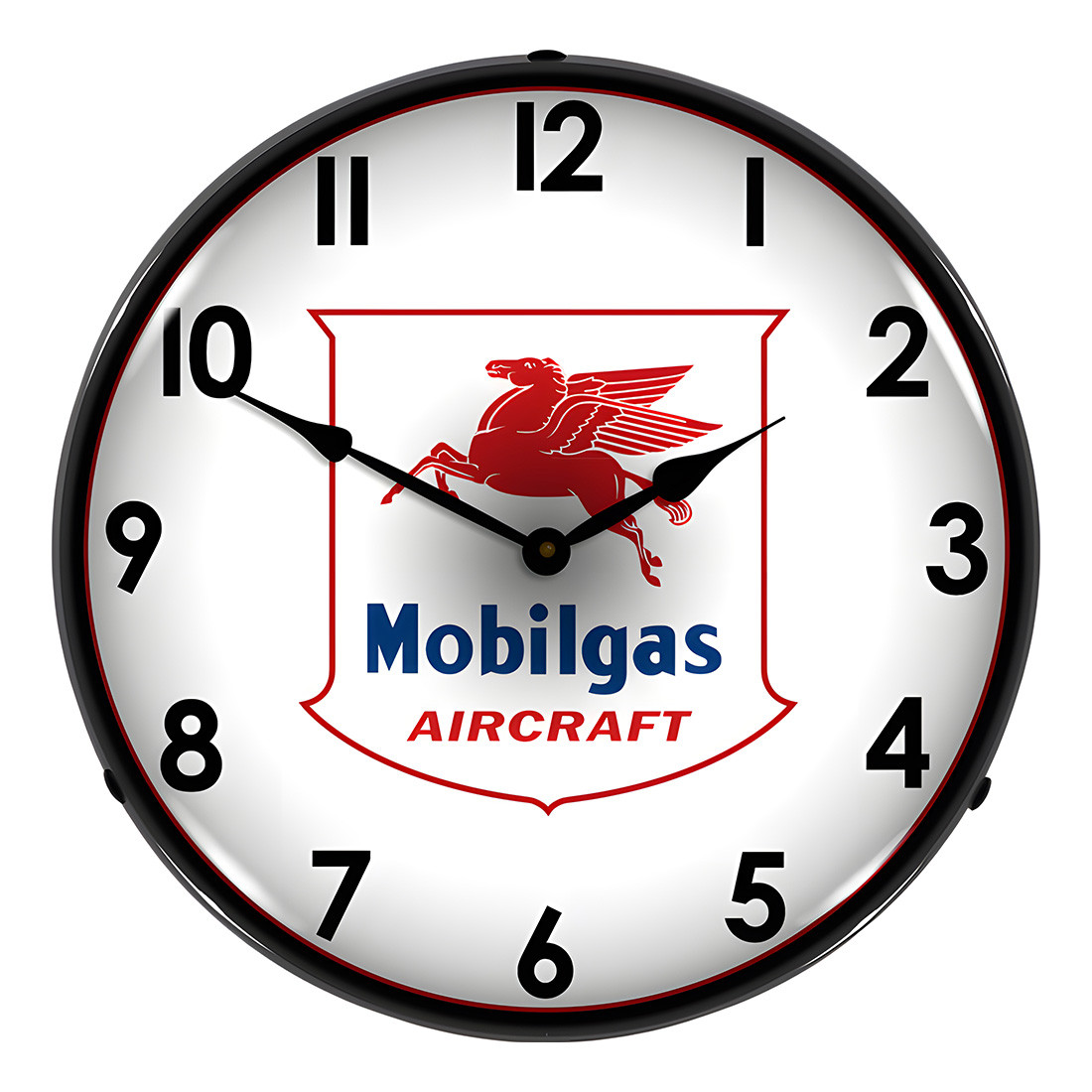 Collectable Sign and Clock Mobilgas Aircraft Backlit Wall Clock - Thumbnail 2