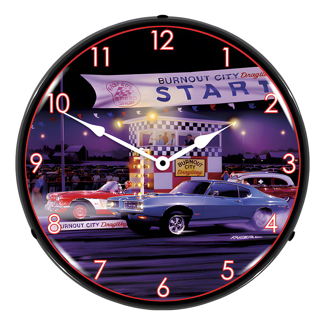Collectable Sign and Clock Drag City Backlit Wall Clock - Thumbnail 3