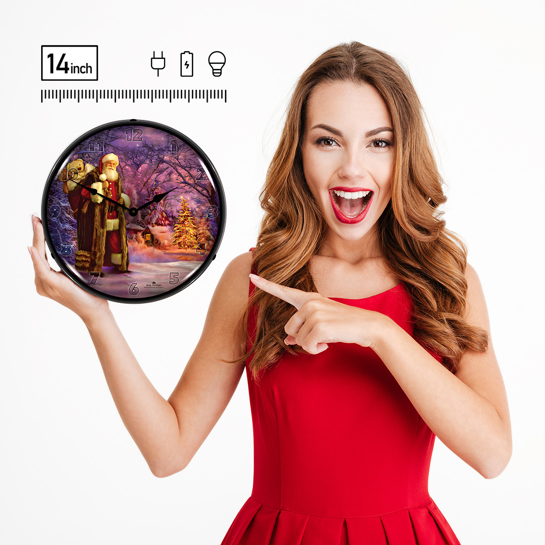 Collectable Sign and Clock Saint Nick Backlit Wall Clock - Thumbnail 5