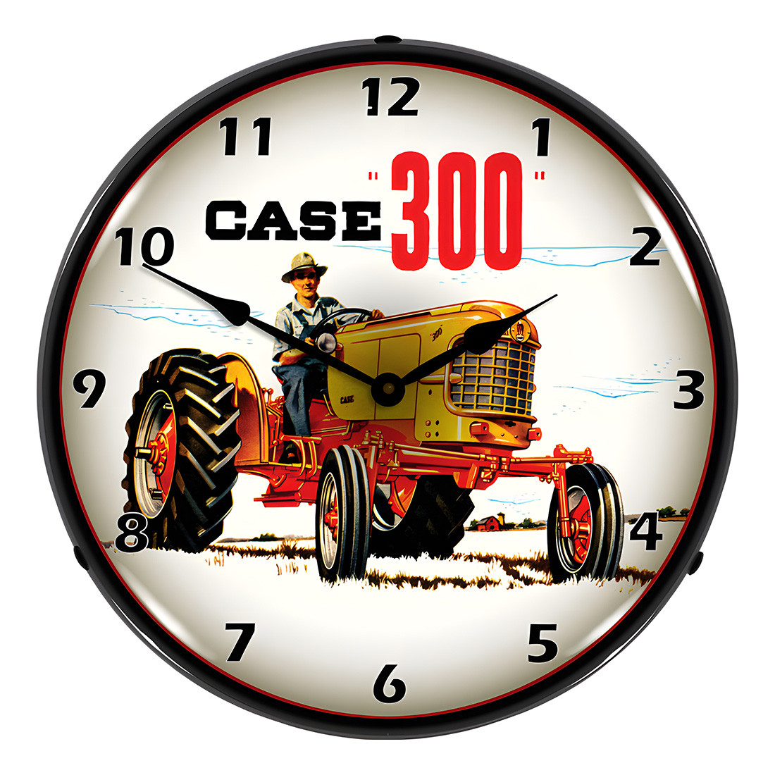 Collectable Sign and Clock Case 300 Tractor Backlit Wall Clock