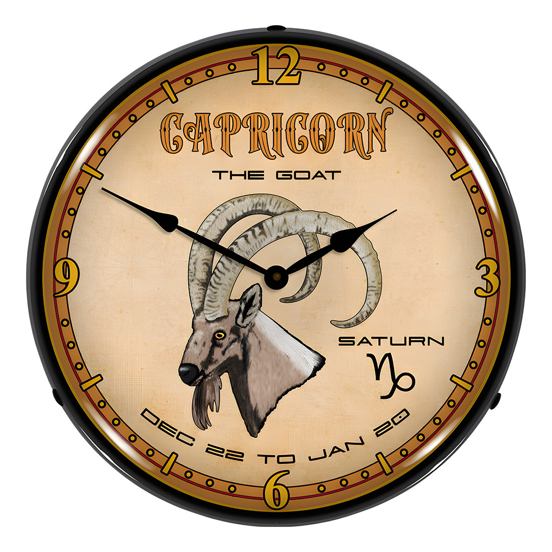 Collectable Sign and Clock Capricorn Backlit Wall Clock