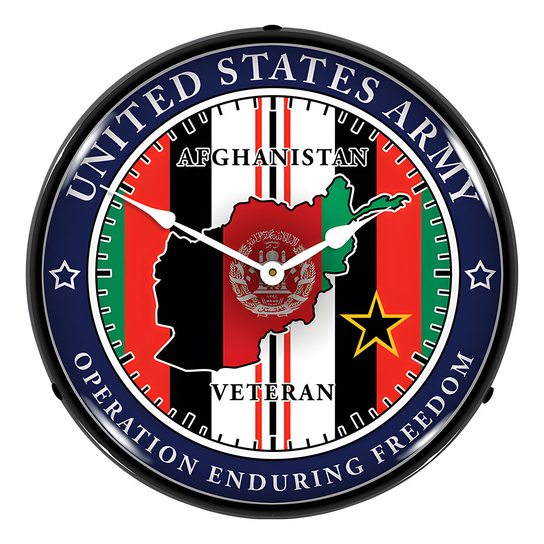 Collectable Sign and Clock Army Veteran Operation Enduring Freedom Backlit Wall Clock - Thumbnail 3