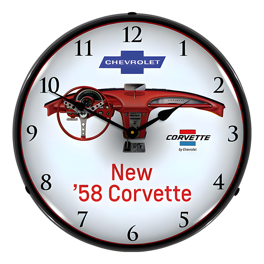 1958 Corvette Dash Backlit Wall Clock - Thumbnail 2