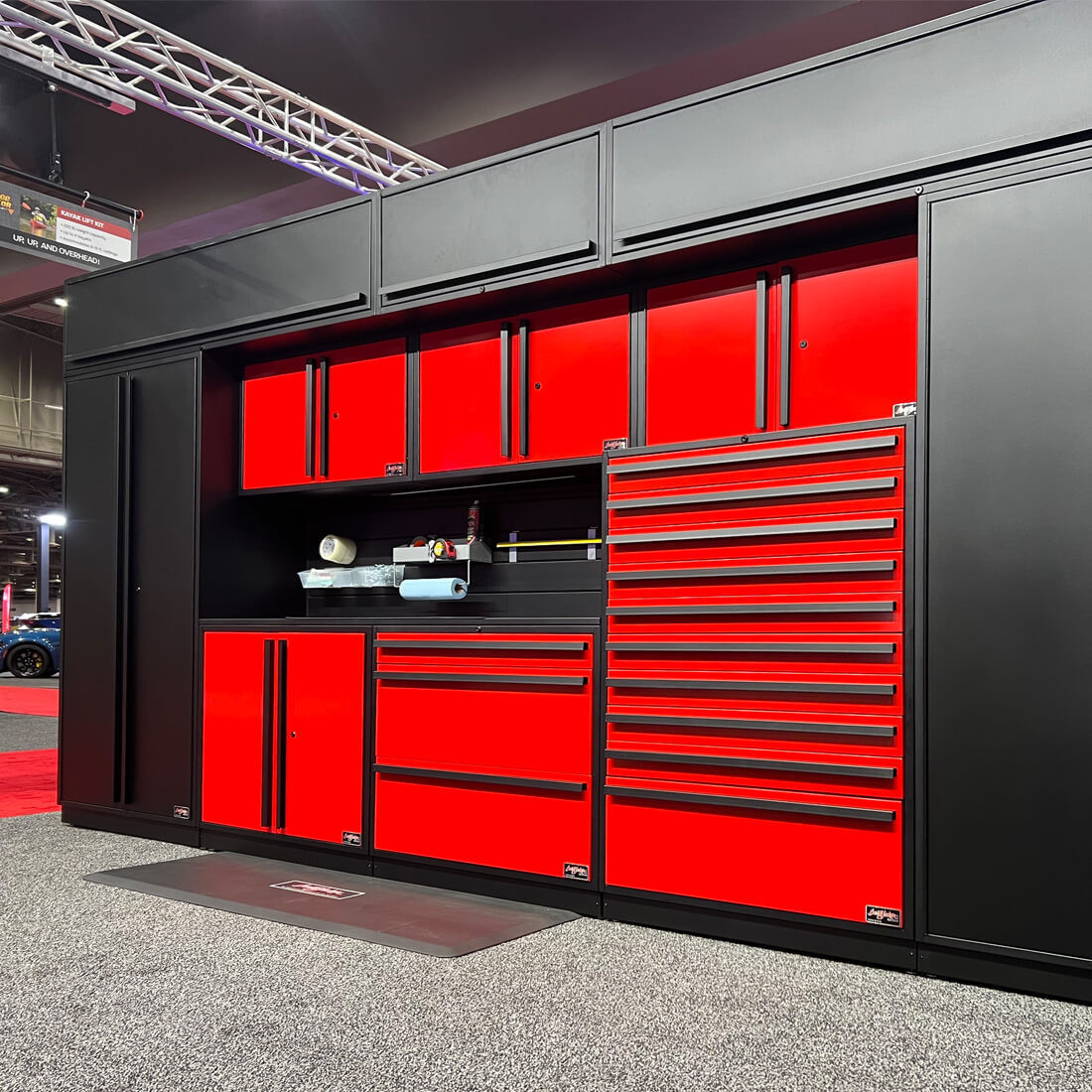 Barrett-Jackson 9-Piece Garage Cabinet System with Stainless Steel Countertop - Thumbnail 5