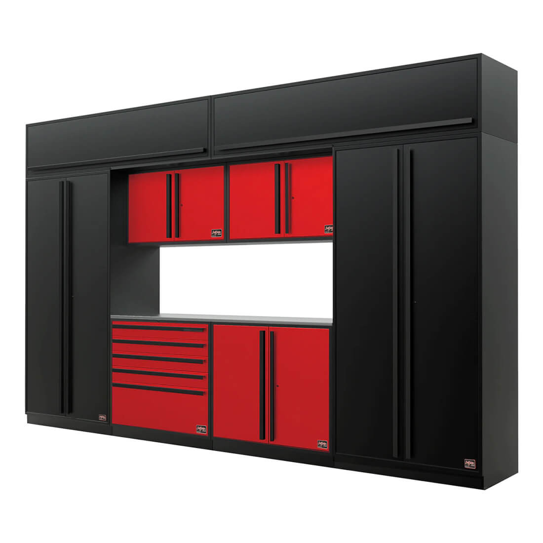 Barrett-Jackson 9-Piece Garage Cabinet System with Stainless Steel Countertop