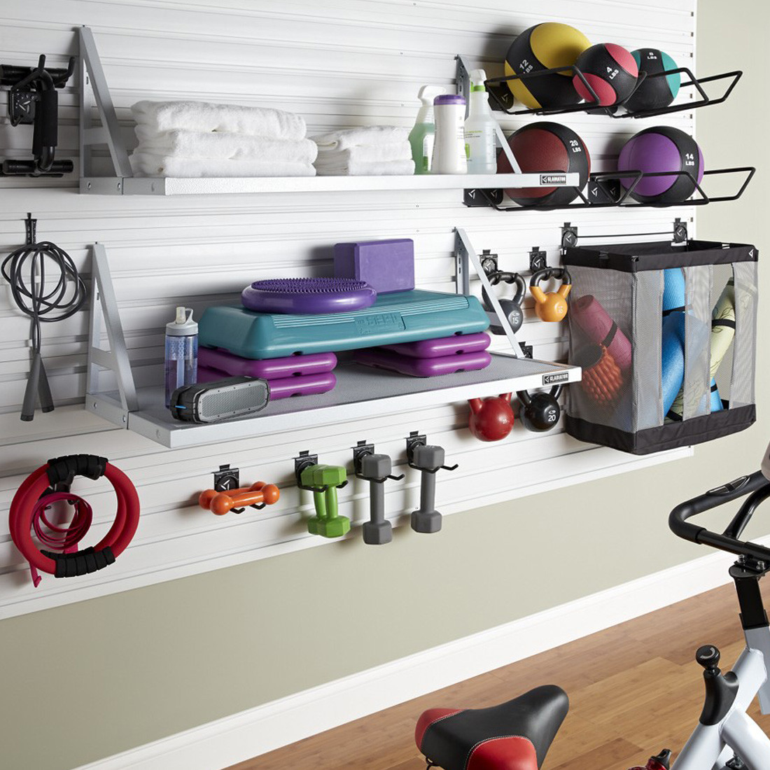 Gladiator 8-Foot Wide GearWall Panels (Smoke) - Thumbnail 3