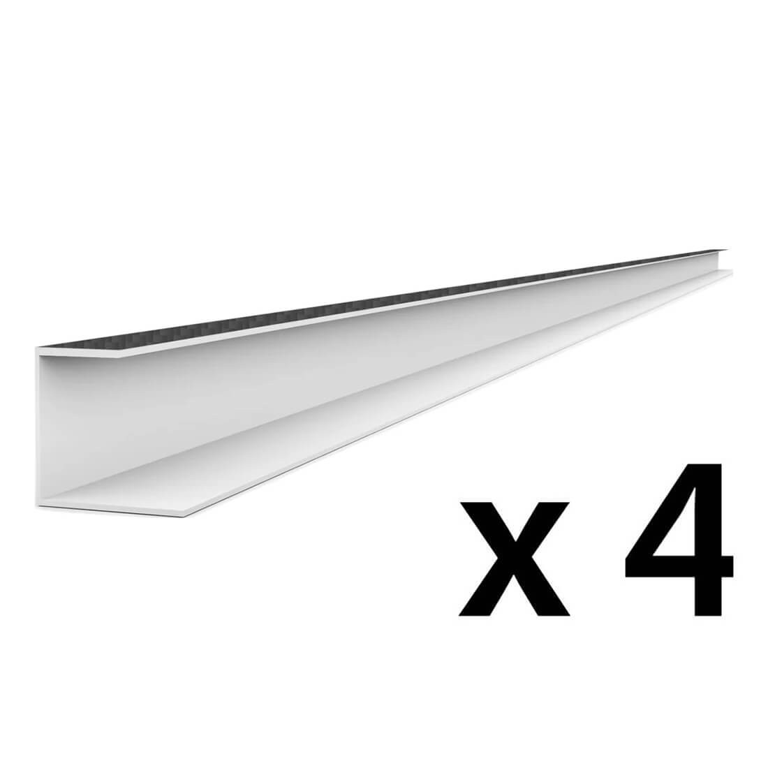 Proslat PROCORE+ PVC 8 ft. Slatwall Side-Trim - Carbon Fiber (4-Pack) - Thumbnail 5