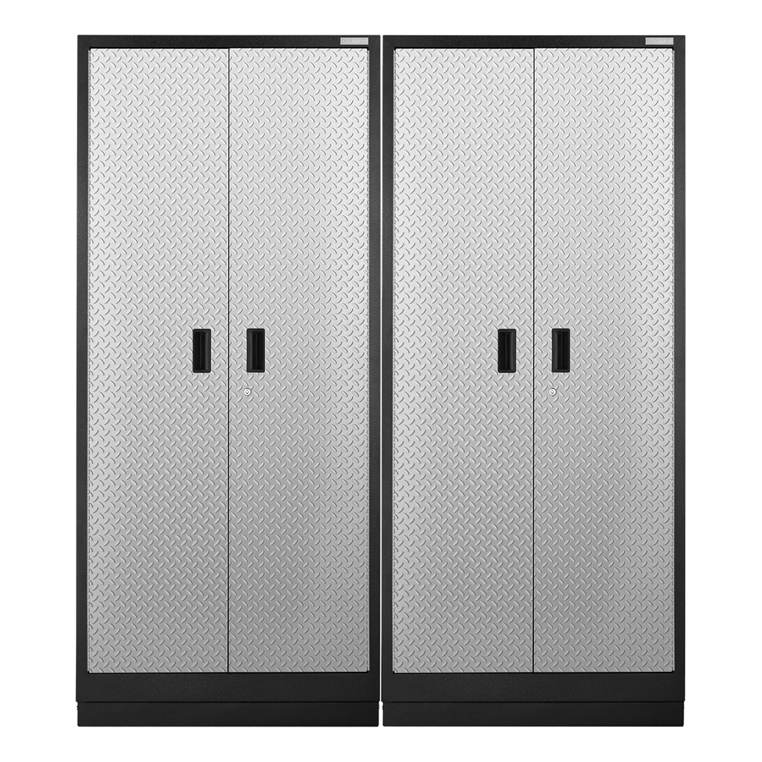 2 x Gladiator Premier Pre-Assembled 84" Tall Cabinet (Silver Tread)