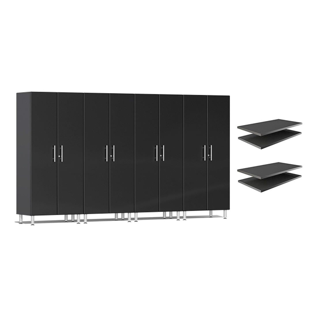 Ulti-MATE UG22644B 4-Piece Tall Garage Cabinet Kit and Extra 4