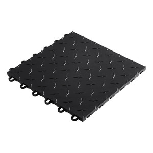 12" x 12" Black Garage Floor Tile