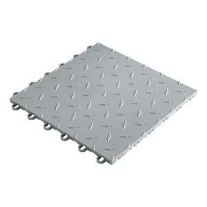 12" x 12" Silver Garage Floor Tile