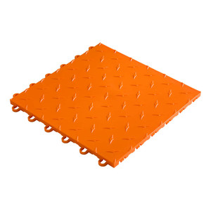 12" x 12" Orange Garage Floor Tile
