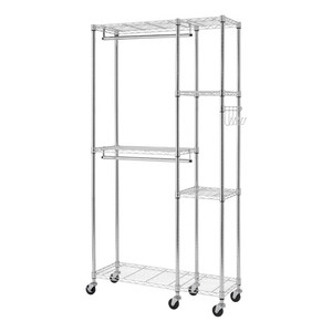 TRINITY Bronze Rolling Garment Rack