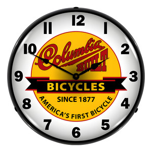 Columbia Bicycles Backlit Wall Clock