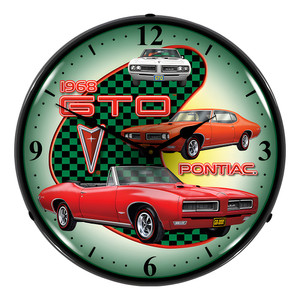 1968 Pontiac GTO Backlit Wall Clock