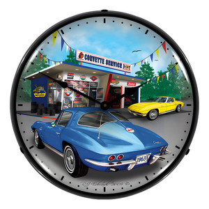 1963 Corvette Backlit Wall Clock