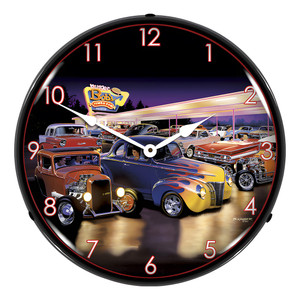 Burger Bobs Backlit Wall Clock