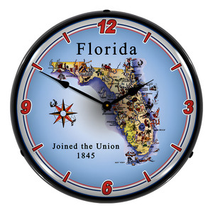 State of Florida Backlit Wall Clock