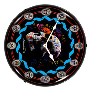 The Day of The Dead Backlit Wall Clock