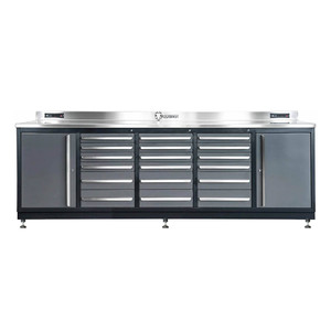 Dragonfire Tools 18-Drawer 9-Foot 4-1/4-Inch Heavy Duty Garage Workbench with Leveling Feet