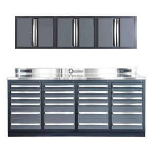 24-Drawer 7-Foot Heavy Duty Garage Workbench with Wall Cabinets