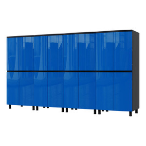 Santorini Blue Tall Garage Cabinet System Santorini Blue Tall Garage Cabinet System