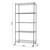 Trinity 36"W x 18"D x 76"H 5-Tier NSF Wire Shelving Unit with Wheels (Black)