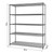 Trinity 60"W x 24"D x 72"H 5-Tier NSF Wire Shelving Unit (Black)