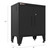Armadillo Tough Black 2-Door Base Cabinet with Rubber Work Mat