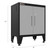 Armadillo Tough Grey 2-Door Base Cabinet with Rubber Work Mat
