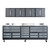 Dragonfire Tools 20-Drawer 9-Foot 4-1/4-Inch HD Workbench with Casters and Wall Cabinets