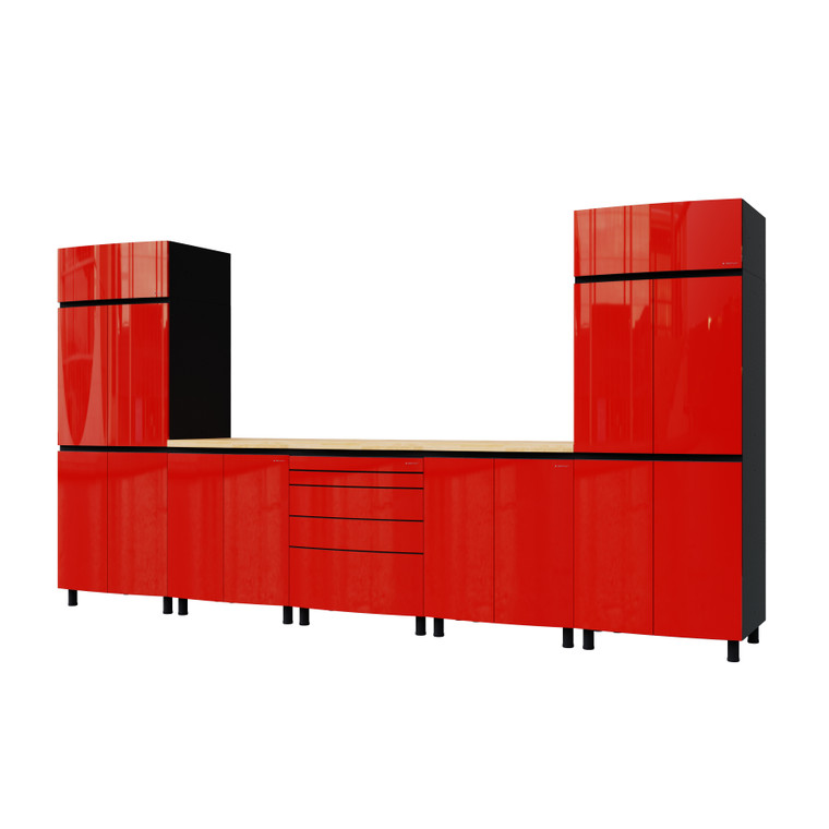 Contur Cayenne Red Premium Garage Cabinet System