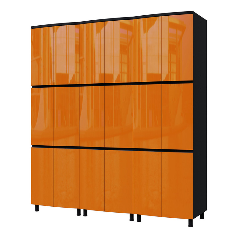 Contur 7.5' Traffic Orange Premium Garage Cabinet System