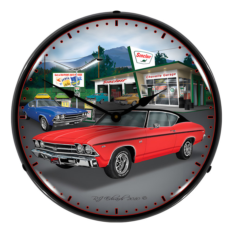 1969 Chevelle Backlit Wall Clock