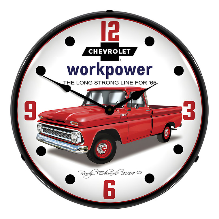 1965 Chevrolet Truck Backlit Wall Clock