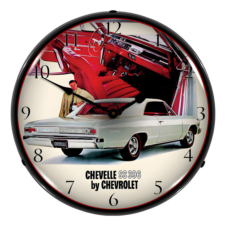 1966 Chevelle SS 396 RI Backlit Wall Clock