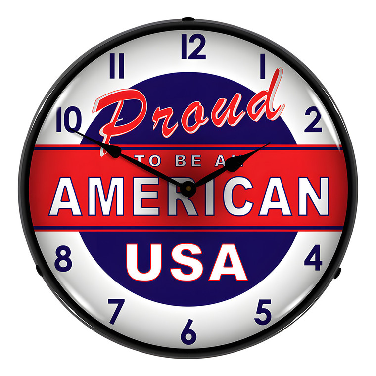 Proud to be an American Backlit Wall Clock