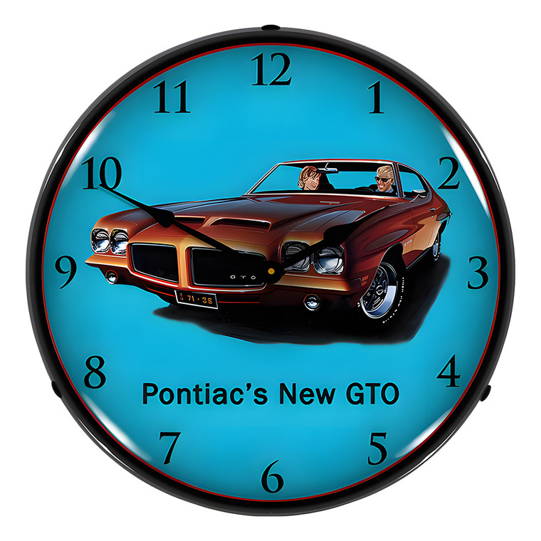 1971 Pontiac GTO Backlit Wall Clock