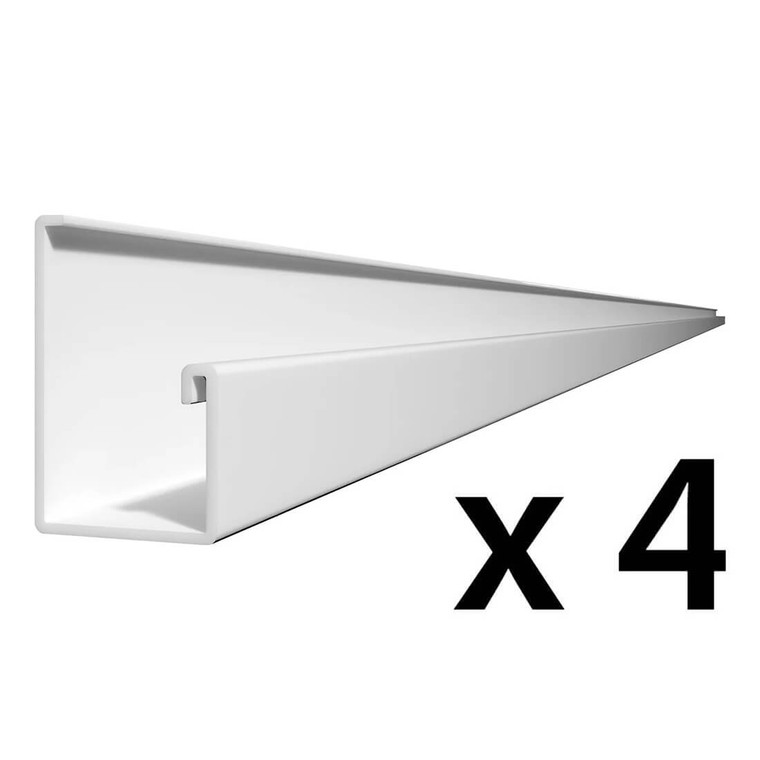 PROCORE+ PVC 8 ft. Slatwall Starter Trim (4-Pack)