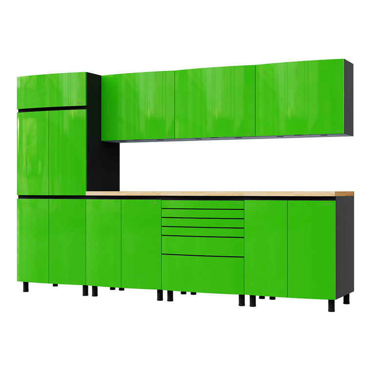 Lime Green Garage Cabinets by Contur
