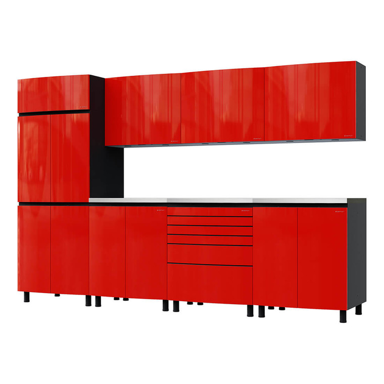 Cayenne Red Garage Cabinets by Contur Cabinet