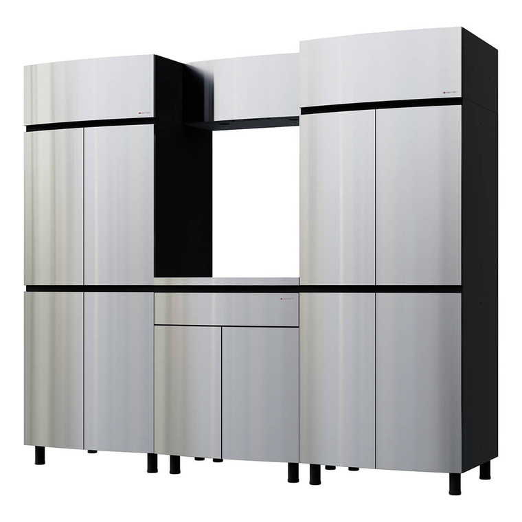Premium Garage Cabinet System in Stainless Steel
