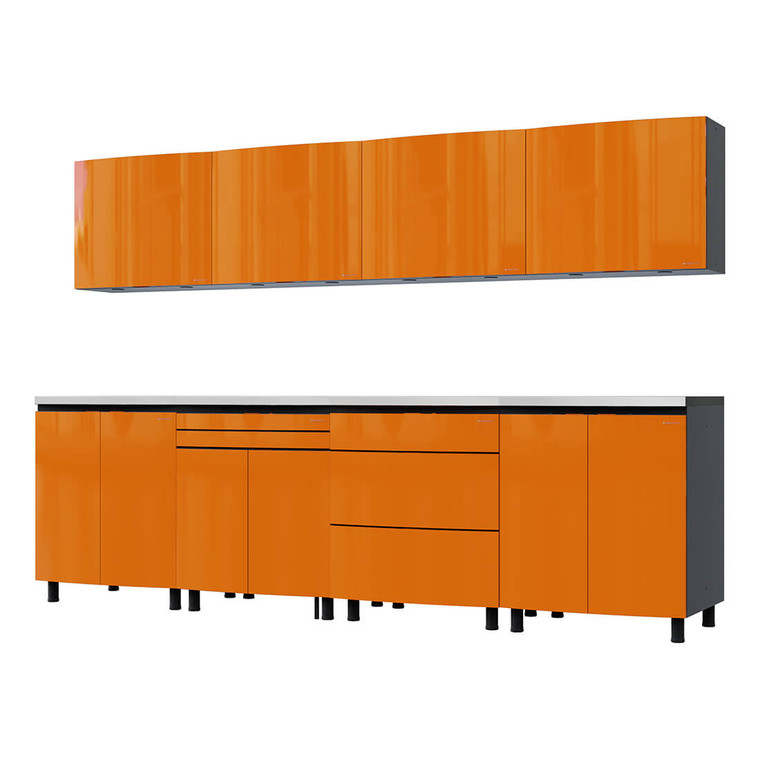 Contur Traffic Orange Garage Cabinet System