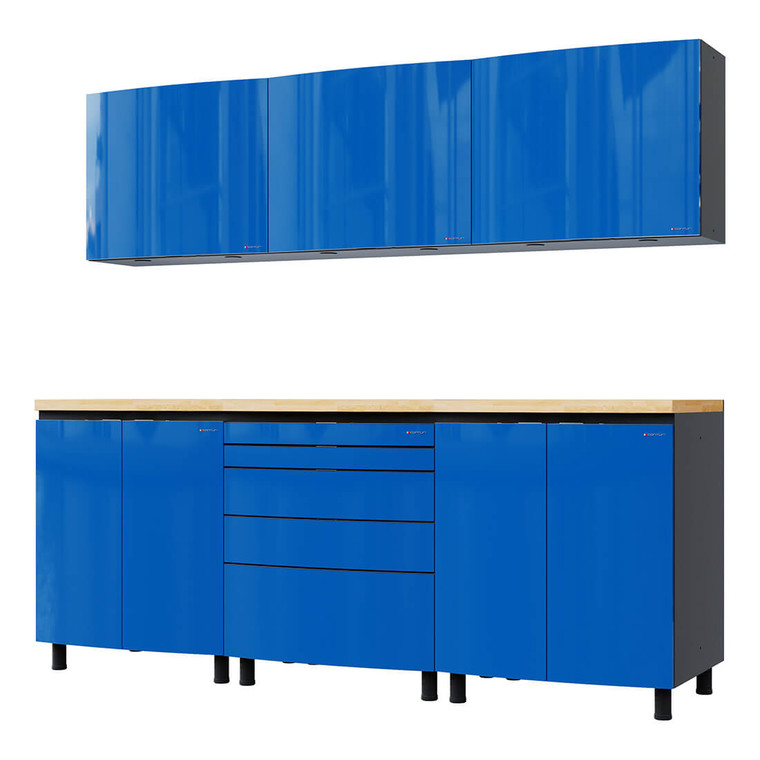 Santorini Blue Garage Cabinet System