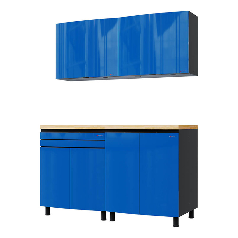 Santorini Blue Premium  Garage Cabinet System