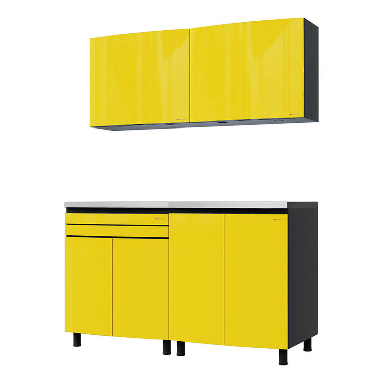 Vespa Yellow Garage Cabinet Kit