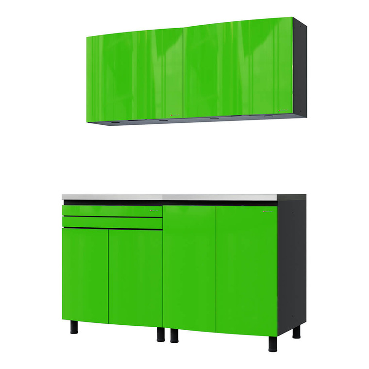 Lime Green Garage Cabinet Kit