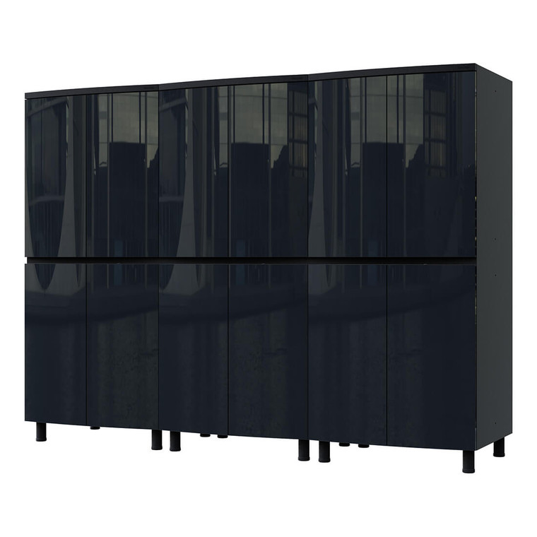 Karbon Black Tall Garage Cabinet System