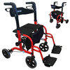 2-in-1 Wheelchair Seat Walker Crossover Transit Chair Walker Redgum SuperPharmacyPlus